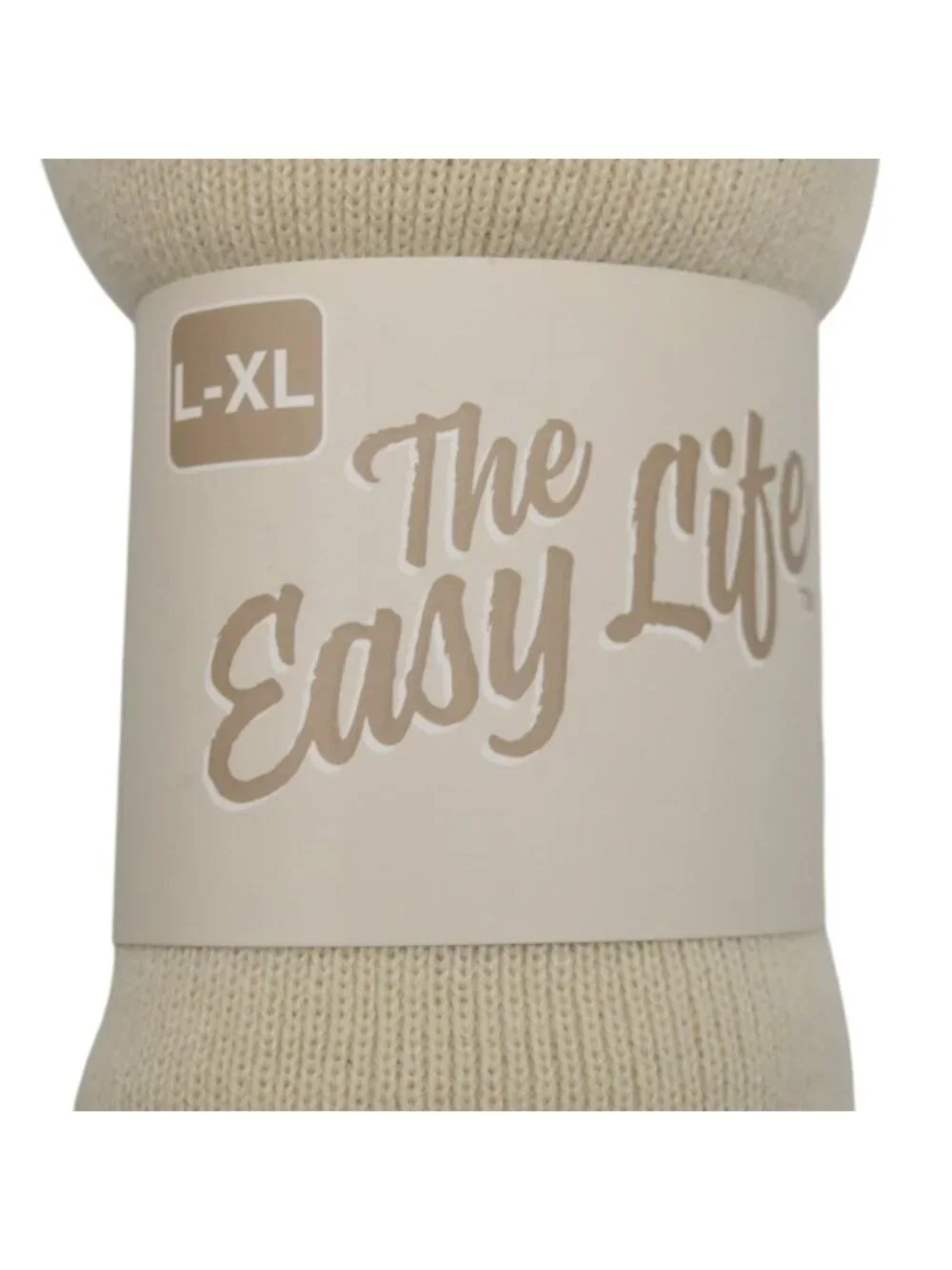 The Easy Life Beige Knit Beanie Hat Gloves Set Unisex Size L XL New